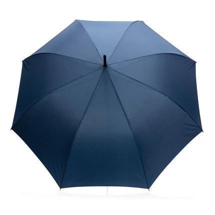 27" Impact AWARE™ RPET 190T auto open bamboo umbrella - hospitality