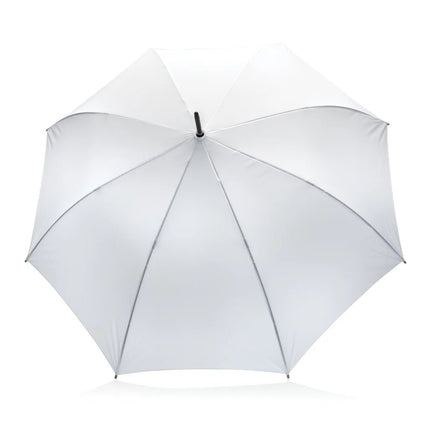 27" Impact AWARE™ RPET 190T auto open bamboo umbrella - hospitality