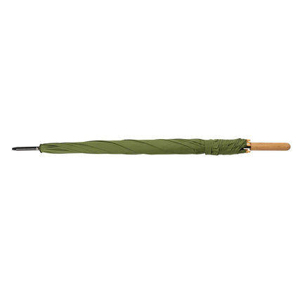 27" Impact AWARE™ RPET 190T auto open bamboo umbrella - hospitality
