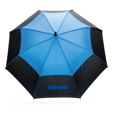 27" Impact AWARE™ RPET 190T auto open stormproof umbrella - hospitality