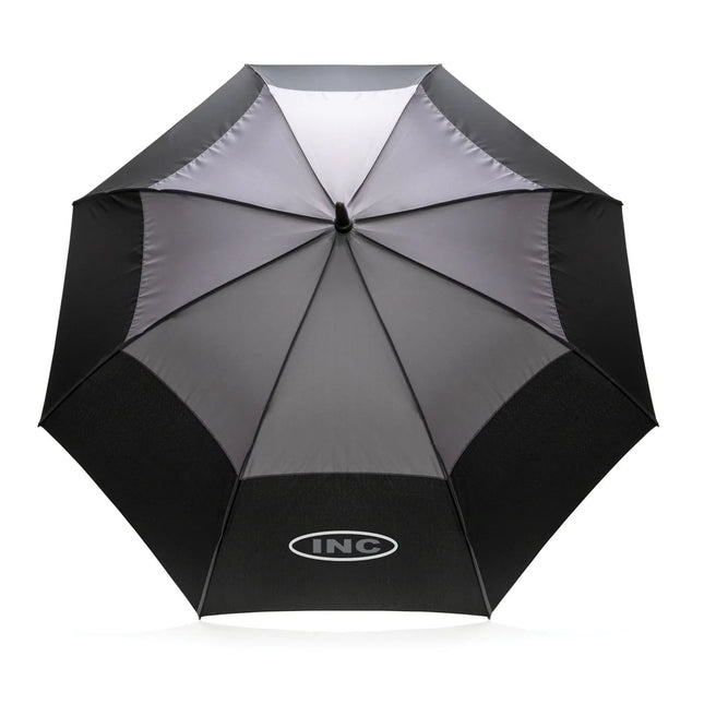 27" Impact AWARE™ RPET 190T auto open stormproof umbrella - hospitality