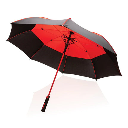 27" Impact AWARE™ RPET 190T auto open stormproof umbrella - hospitality