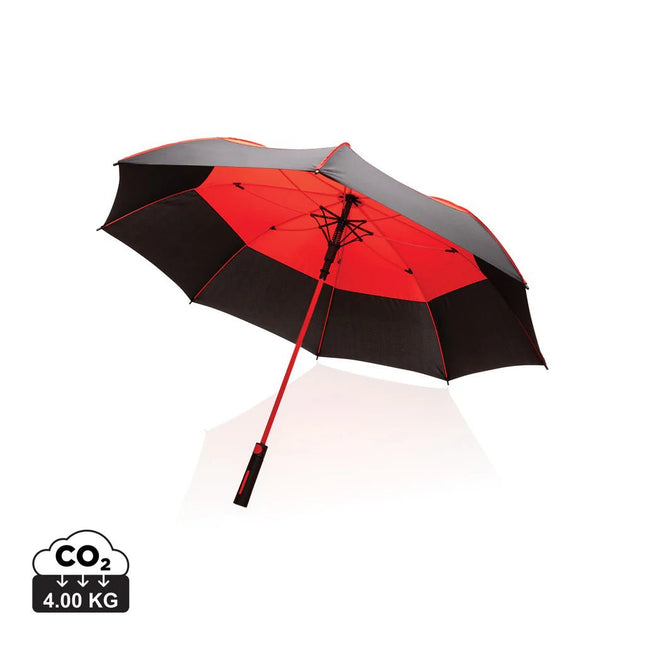 27" Impact AWARE™ RPET 190T auto open stormproof umbrella - hospitality