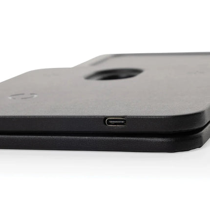 3 in 1 RCS recycled PU wireless charger desk tray - hospitality