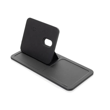 3 in 1 RCS recycled PU wireless charger desk tray - hospitality
