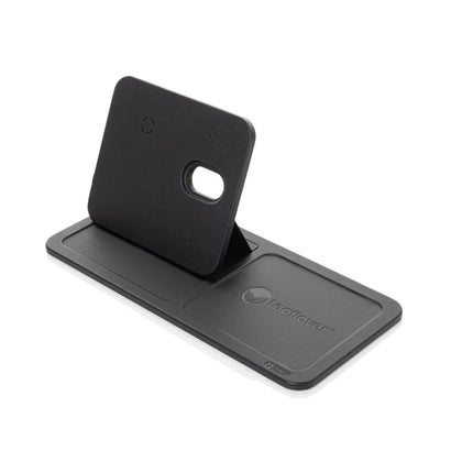 3 in 1 RCS recycled PU wireless charger desk tray - hospitality