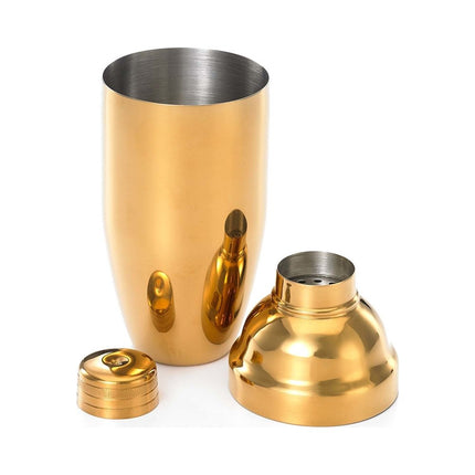 3-Pc Japanese Cocktail Shaker Set, Gold plated - hospitality