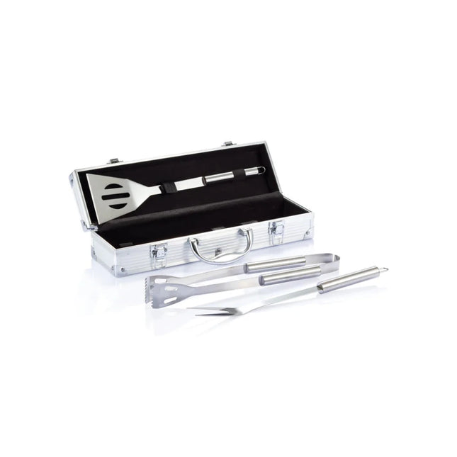 3 pcs barbecue set in aluminium box - hospitality