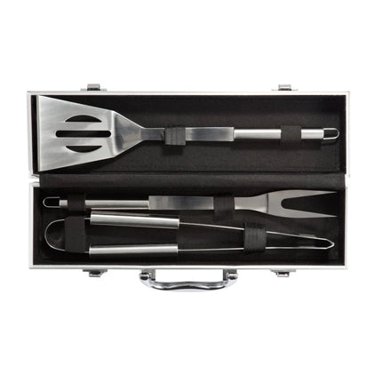 3 pcs barbecue set in aluminium box - hospitality