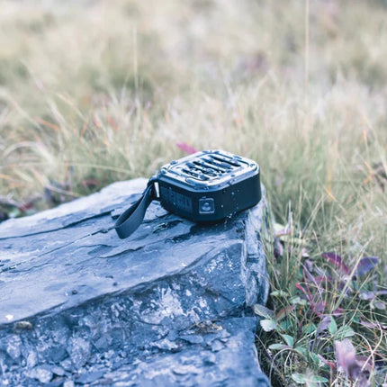 3W RCS recycled plastic wireless sunwave solar speaker - hospitality
