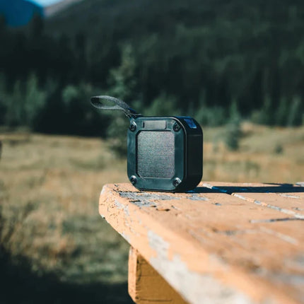 3W RCS recycled plastic wireless sunwave solar speaker - hospitality