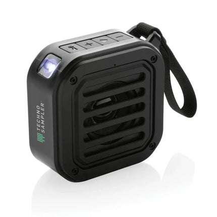 3W RCS recycled plastic wireless sunwave solar speaker - hospitality