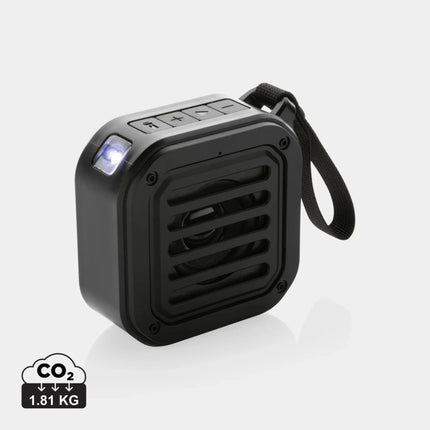 3W RCS recycled plastic wireless sunwave solar speaker - hospitality