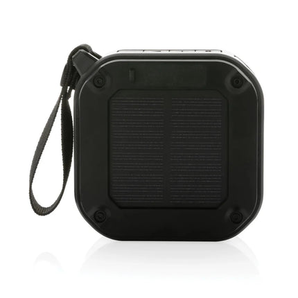 3W RCS recycled plastic wireless sunwave solar speaker - hospitality