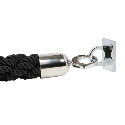 4 x Barrier post 875x9.5x9.5cm with bases and 5 ropes included - hospitality