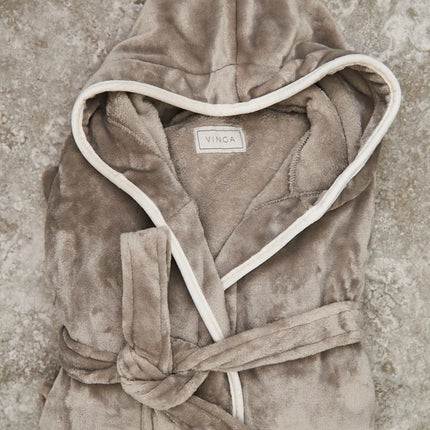 Louis luxury plush GRS RPET robe size S-M - Custom Wood Designs