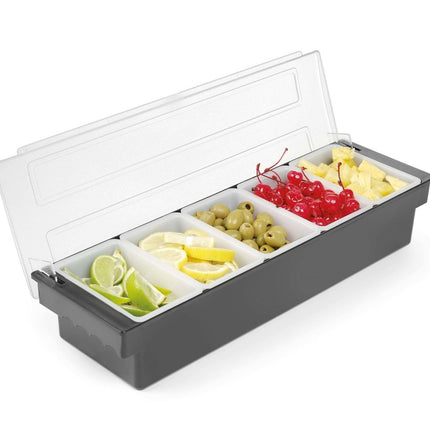 5 compartment holder, 495 x 160 x 100 mm - hospitality