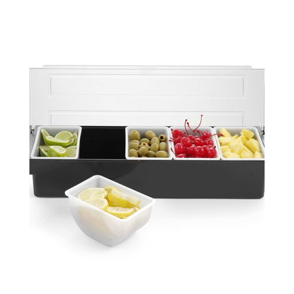 5 compartment holder, 495 x 160 x 100 mm - hospitality