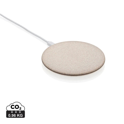 5W Wheat straw wireless charger - hospitality
