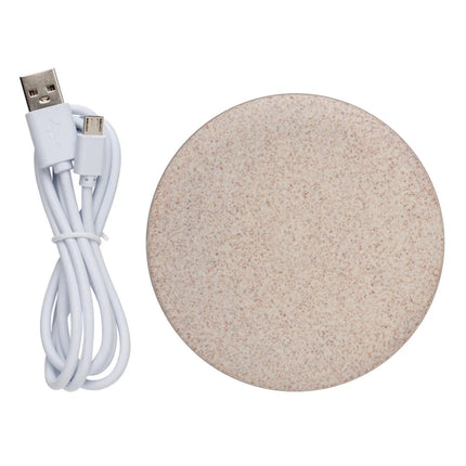 5W Wheat straw wireless charger - hospitality