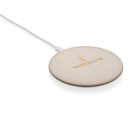5W Wheat straw wireless charger - hospitality