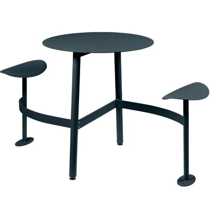 Fermob BOLDER 2-seater modular round outdoor table with integrated seating