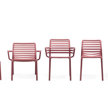 Nardi Doga armchair in agave – slatted backrest and curved seat
