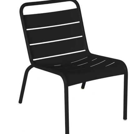 Storm grey Fermob Luxembourg lounge chair made of metal