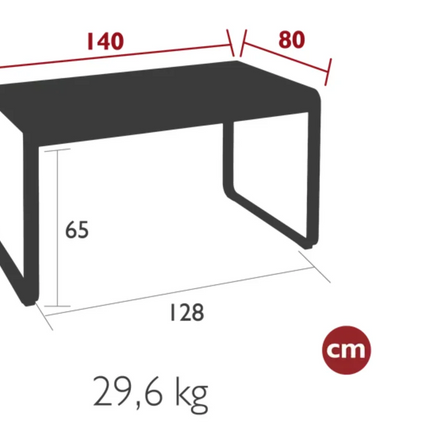  140x80 cm four-seater