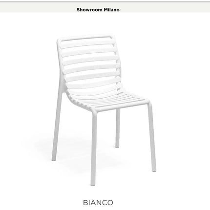Nardi Doga Bistrot Chair – slim armless outdoor bistro chair