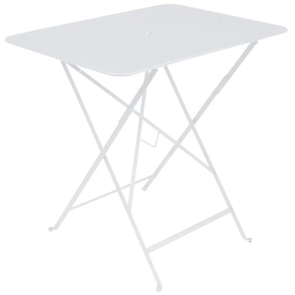 Deep blue Fermob foldable bistro table measuring 77x57 cm