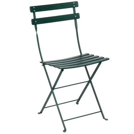 Fermob Bistro Duraflon folding chair with a sleek metal frame and a bright outdoor finish