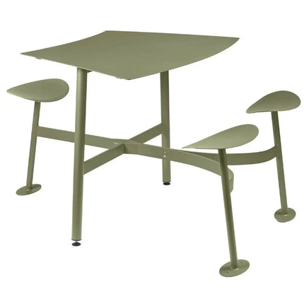  modern outdoor metal furniture for hospitality or patio use.