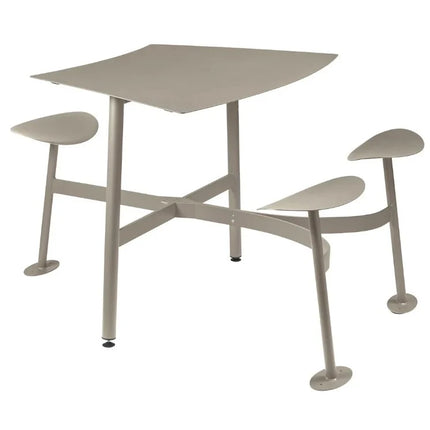 Fermob Bolder 3-seater square outdoor bar stool with integrated seating