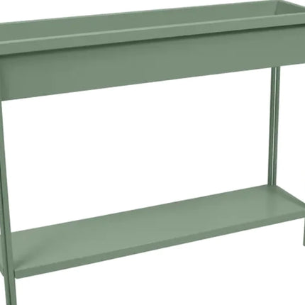 Large Fermob Terrazza metal planter in anthracite gray