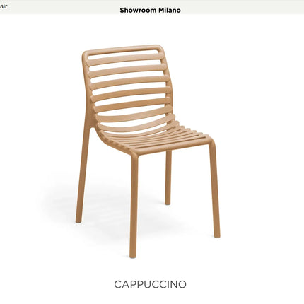 Nardi Doga Bistrot Chair in menta – lightweight outdoor polypropylene bistro chair