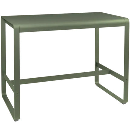 Red ochre Fermob high lounge table measuring 140x80 cm