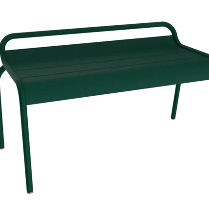 Green Fermob Luxembourg stackable outdoor bench