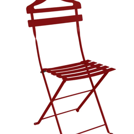 Fermob Bistro Valet Folding Chair with metal frame and fabric seat