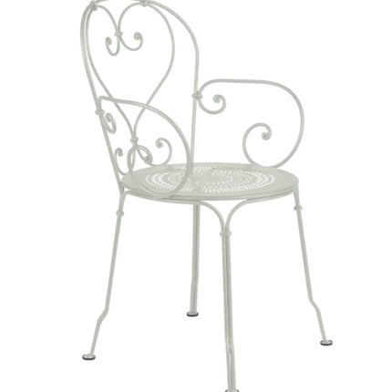 Fermob 1900 Lounge Armchair with a woven seat and metal frame