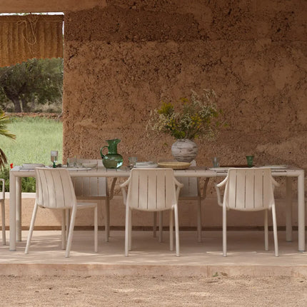 Nardi Tevere 210 extendable outdoor table corda polypropylene resin slatted outdoor dining Ireland