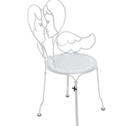 Storm grey Fermob ANGE metal chair with sleek outdoor design