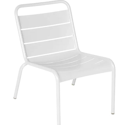 Lapili grey Fermob Luxembourg lounge chair with metal frame