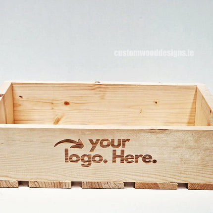 Natural Pine Crate-Style Counter Display – Rustic and Functional - Custom Wood Designs