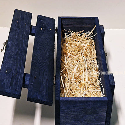 Rustic Bottle Box - Blue Single x 25 Bottle box Custom Wood Designs __label: Multibuy CustomWoodDesignsIrelandCorporategiftboxesBottleBoxesGiftingboxesforbottleslaserengravedbottleboxespersonalisedbottleboxesCorporateboxesrusticboxwinebox_8