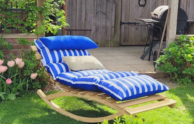 Rocking Lounger – FSC Wooden Recliner with Reversible Cushion | CWDH Ireland