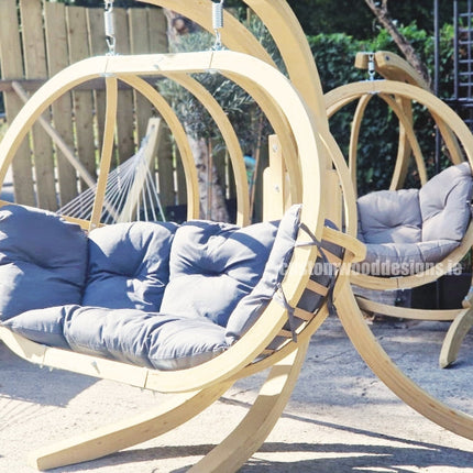Globo Royal Double Hanging Chair & Wooden Stand Set – photo 10