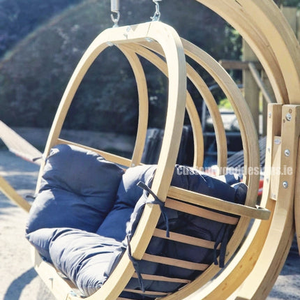 Globo Royal Double Hanging Chair & Wooden Stand Set – photo 7