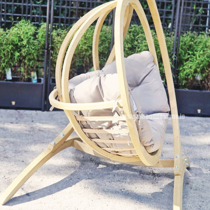 Globo Wooden Hanging Chair & Stand Set – photo 3