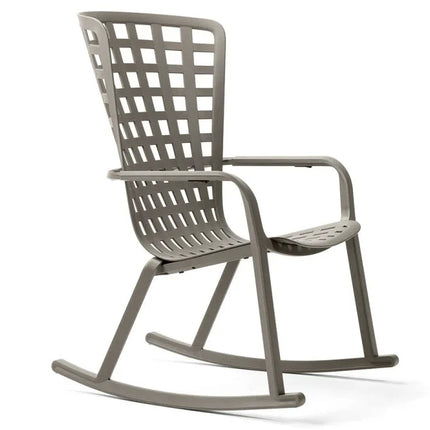Nardi Folio Rocking outdoor chair polypropylene high-back curved design smooth rocking motion outdoor patio
